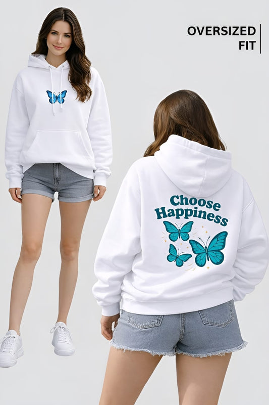 Choose Happiness Unisex Oversized Hoodie