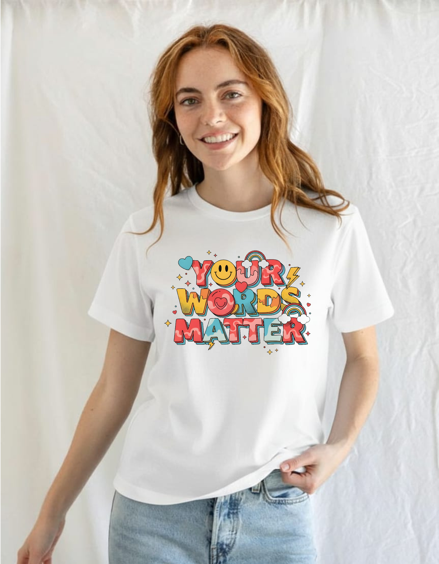 Your Words Matter☺️💯✨Classic Regular Fit Tshirt For Daily Wear