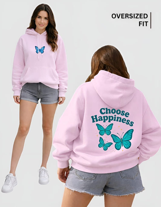 Choose Happiness Unisex Oversized Hoodie