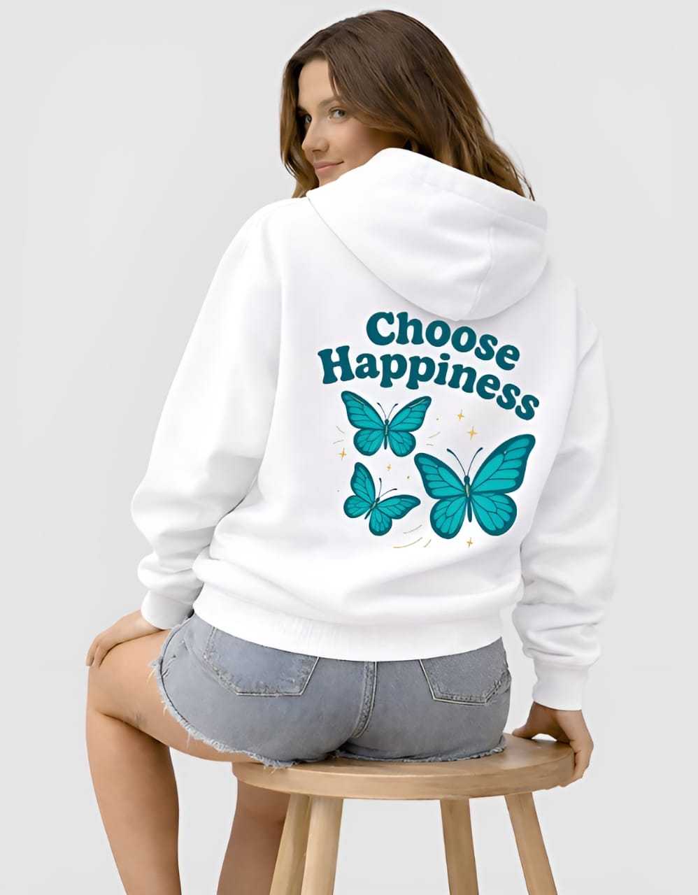 Choose Happiness Unisex Oversized Hoodie