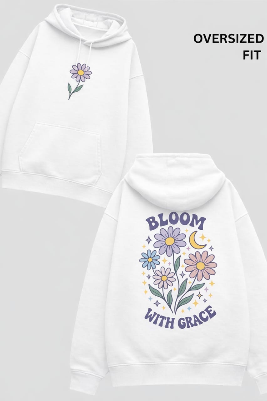 Bloom With Grace Unisex Oversized Hoodie